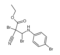 2,3-dibromo-3-(4-bromo-anilino)-2-cyano-propionic acid ethyl ester Structure