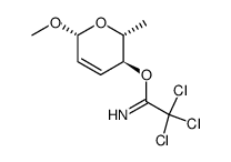 2,2,2-Trichloro-acetimidic acid (2R,3S,6R)-6-methoxy-2-methyl-3,6-dihydro-2H-pyran-3-yl ester Structure