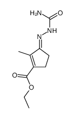 2-methyl-3-semicarbazono-cyclopent-1-enecarboxylic acid ethyl ester Structure