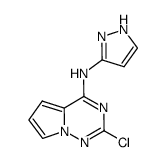 2-chloro-N-(1H-pyrazol-3-yl)pyrrolo[1,2-f][1,2,4]triazin-4-amine结构式