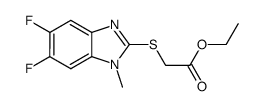 ethyl [(5,6-difluoro-1-methyl-1H-benzimidazol-2-yl)thio]acetate结构式