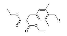 diethyl (4-chloromethyl-3,5-dimethylphenylmethyl)malonate结构式