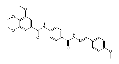 3,4,5-trimethoxy-N-[4-[[(E)-(4-methoxyphenyl)methylideneamino]carbamoyl]phenyl]benzamide Structure