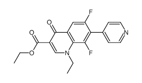 Ethyl 1-ethyl-6,8-difluoro-7-(4-pyridyl)-1,4-dihydroquinol-4-one 3-carboxylate Structure