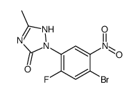 2-(4-Bromo-2-fluoro-5-nitrophenyl)-1,2-dihydro-5-methyl-3H-1,2,4-triazol-3-one Structure
