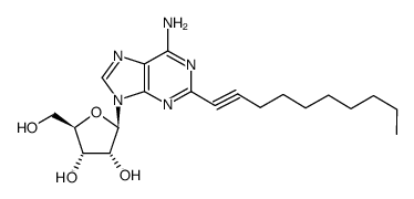 2-(1-decyn-1-yl)adenosine Structure