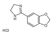 2-(1,3-benzodioxol-5-yl)-4,5-dihydro-1H-imidazole,hydrochloride结构式