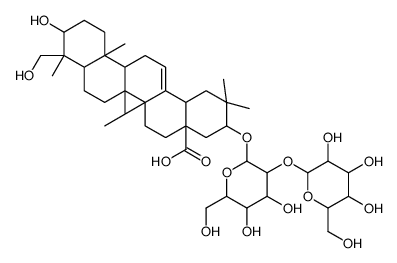 21β-[2-O-(β-D-Glucopyranosyl)-β-D-glucopyranosyloxy]-3β,23-dihydroxyolean-12-en-28-oic acid structure