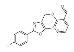 2-{[2-(4-chlorophenyl)-5-methyl-1,3-oxazol-4-yl]methoxy}benzaldehyde结构式