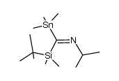 N-((tert-butyldimethylsilyl)(trimethylstannyl)methylene)propan-2-amine Structure
