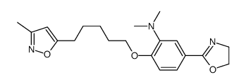 5-(4,5-dihydro-1,3-oxazol-2-yl)-N,N-dimethyl-2-[5-(3-methyl-1,2-oxazol-5-yl)pentoxy]aniline结构式