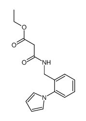1-(2-ethoxycarbonylacetamidomethylphenyl)-1H-pyrrole结构式