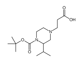 3-[4-[(2-methylpropan-2-yl)oxycarbonyl]-3-propan-2-ylpiperazin-1-yl]propanoic acid结构式