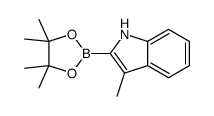 3-methyl-2-(4,4,5,5-tetramethyl-1,3,2-dioxaborolan-2-yl)-1H-indole structure