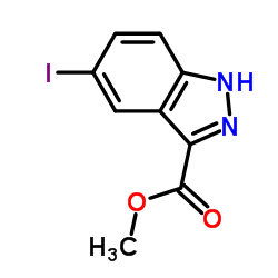 5-碘-1H-吲唑-3-羧酸甲酯结构式