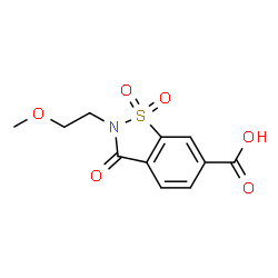 2-(2-methoxyethyl)-1,1,3-trioxo-2,3-dihydro-1λ{6},2-benzothiazole-6-carboxylic acid Structure