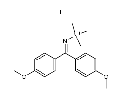 N'-(4,4'-dimethoxy-benzhydrylidene)-N,N,N-trimethyl-hydrazinium, iodide Structure