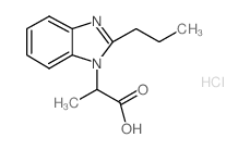 2-(2-Propyl-benzoimidazol-1-yl)-propionic acid hydrochloride结构式