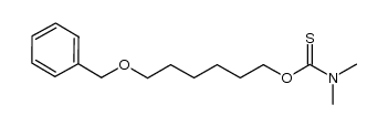 O-6-(benzyloxy)hexyl dimethylcarbamothioate结构式