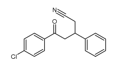 5-(4-chlorophenyl)-5-oxo-3-phenylpentanenitrile结构式