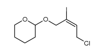 (Z)-4-chloro-2-methyl-1-(tetrahydropyran-2-yloxy)but-2-ene结构式