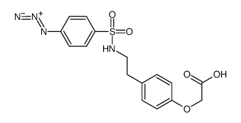 2-[4-[2-[(4-azidophenyl)sulfonylamino]ethyl]phenoxy]acetic acid Structure
