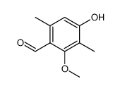 3,6-dimethyl-4-hydroxy-2-methoxybenzaldehyde结构式