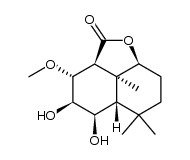 (2aS,2a1S,3R,4R,5R,5aS,8aS)-4,5-dihydroxy-3-methoxy-2a1,6,6-trimethyldecahydro-2H-naphtho[1,8-bc]furan-2-one结构式