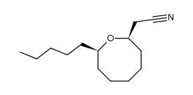 2-(2-nitriloethyl)-8-pentyloxocane Structure