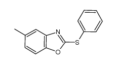 5-methyl-2-phenylthio-1,3-benzoxazole结构式