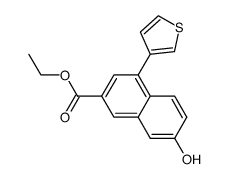 ethyl 7-hydroxy-4-(3-thienyl)-2-naphthoate结构式