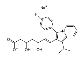 7-[3-(4-fluorophenyl)-1-(1-methylethyl)-2-indolizinyl]-3,5,-dihydroxy-6-heptenoic acid, sodium salt Structure