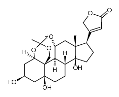 4-((3R,3aR,5R,5bR,9aR,11S,12aS,14bS)-5,11,12a,14b-tetrahydroxy-3a,8,8-trimethylhexadecahydro-1H-cyclopenta[7,8]phenanthro[4,4a-d][1,3]dioxin-3-yl)furan-2(5H)-one结构式