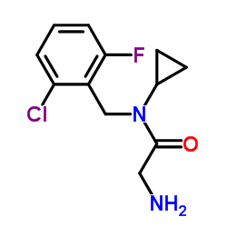 N-(2-Chloro-6-fluorobenzyl)-N-cyclopropylglycinamide结构式