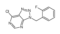 7-chloro-3-[(2-fluorophenyl)methyl]triazolo[4,5-d]pyrimidine结构式