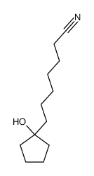 Cyclopentaneheptanenitrile, 1-hydroxy- (9CI)结构式