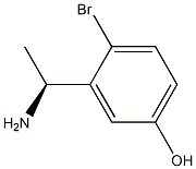 3-((1S)-1-AMINOETHYL)-4-BROMOPHENOL Structure