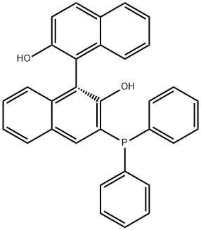 (R)-3-(二苯基膦基)-[1,1'-联萘]-2,2'-二醇结构式