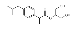 1,3-dihydroxypropan-2-yl 2-(4-isobutylphenyl)propanoate Structure