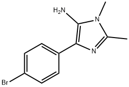 5-(4-Bromo-phenyl)-2,3-dimethyl-3H-imidazol-4-ylamine Structure