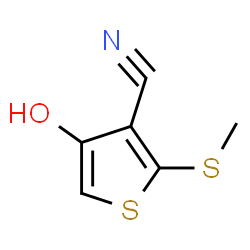 4-HYDROXY-2-(METHYLTHIO)THIOPHENE-3-CARBONITRILE结构式