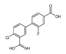 4-(3-carbamoyl-4-chlorophenyl)-3-fluorobenzoic acid结构式