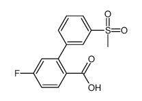 4-fluoro-2-(3-methylsulfonylphenyl)benzoic acid结构式