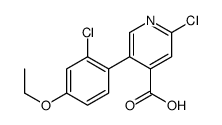 2-chloro-5-(2-chloro-4-ethoxyphenyl)pyridine-4-carboxylic acid Structure