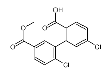 4-chloro-2-(2-chloro-5-methoxycarbonylphenyl)benzoic acid Structure