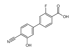 5-(4-Carboxy-3-fluorophenyl)-2-cyanophenol structure