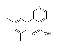 3-(3,5-dimethylphenyl)pyridine-4-carboxylic acid Structure