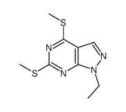 1-ethyl-4,6-bis(methylsulfanyl)pyrazolo[3,4-d]pyrimidine结构式