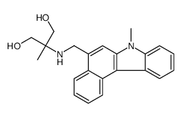 2-methyl-2-[(7-methylbenzo[c]carbazol-5-yl)methylamino]propane-1,3-diol结构式