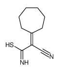 2-cyano-2-cycloheptylideneethanethioamide Structure